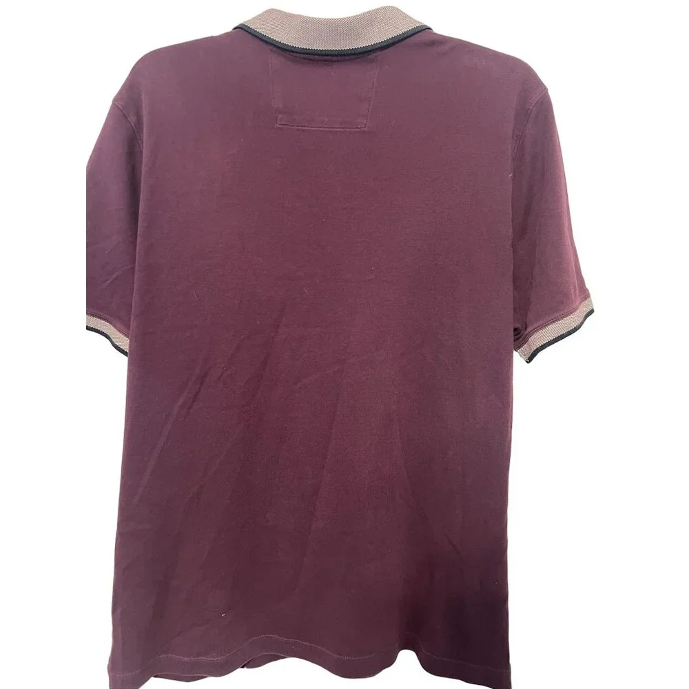 Banana Republic Mens Dress Polo Shirt L Cotton‎ purple